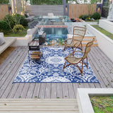 Portable Outdoor Rug with Carry Bag, 9' x 12' Reversible Mat