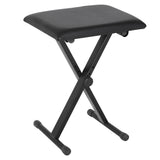 Adjustable Piano Bench, X-Style Folding Piano Stool with Padded Seat, Keyboard Chair
