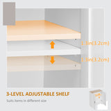 Armoire de rangement moderne avec portes et tablette ajustable pour cuisine, 23,6