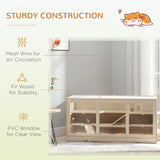 Wooden Hamster Cage Rat Cage with Slide, Tray