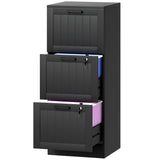 4 Drawer Filing Cabinet with Lock, Office Storage Cabinet with Adjustable Hanging Bars for A4 Letter Size Files
