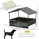 Rattan Dog House with Canopy, Wicker Dog Bed with Water-Resistant Cushion, for Small and Medium Breeds