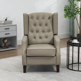 Fauteuil d'appoint en similicuir avec rembourrage épais pour le salon