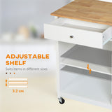 Rolling Kitchen Cart with Drawer and Glass Door Cabinet, Kitchen Island on Wheels with Towel Rack