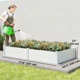 Vinyl Raised Garden Bed Kit, 6.5 x