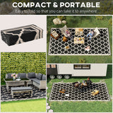 Reversible Outdoor RV Rug, 9' x 18' Patio Floor Mat