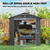 Remise portable 6' x 4', Ventilation et structure en métal galvanisé