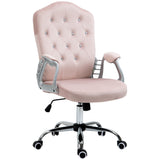 Vanity Office Chair, Velvet Computer Desk Chair with Swivel Wheels, Adjustable Height, Tilt Function