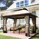 Gazébo patio 11' x 13' cadre en métal galvanisé