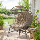Chaise œuf, chaise panier pliable avec grand coussin de siège