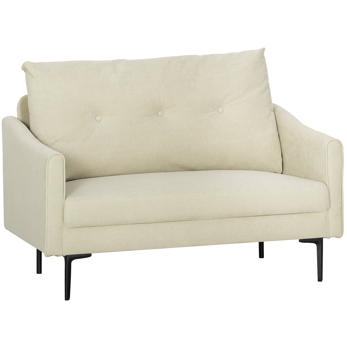 2 Seater Sofa, Small Modern Couch with High-Resilience Foam