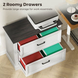 Lateral Filing Cabinet, Farmhouse File Cabinet with 2 Silent Drawers for Letter/A4/Legal Size Files