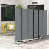 6 Panel Folding Outdoor Privacy Screen with Stable Base, 5.7FT Tall Room Divider with UV30+ Protection