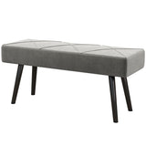 Banc de chambre tapissé de 99 cm, banc de bout de lit moderne avec pieds en acier