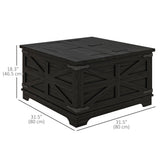 Farmhouse Coffee Table, Hidden Storage Compartment