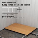 7'x 4' Metal Patio Storage Shed Garden Lockable Shed Tool Utility Storage Unit