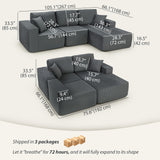 2-in-1 Modular Sectional Sofa