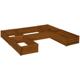 Bac de jardinage bricolage 5 boîtes avec fond ouvert pour plantes extérieures