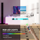 Entertainment Center with RGB LED Lights, TV Stand for 65-85 Inch TV