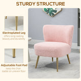 Fauteuil lounge pour chambre, fauteuil du salon avec rembourrage doux et pieds dorés