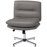 Armless Office Chair, Criss Cross Chair with Adjustable Height & Tilt Function for Home Office