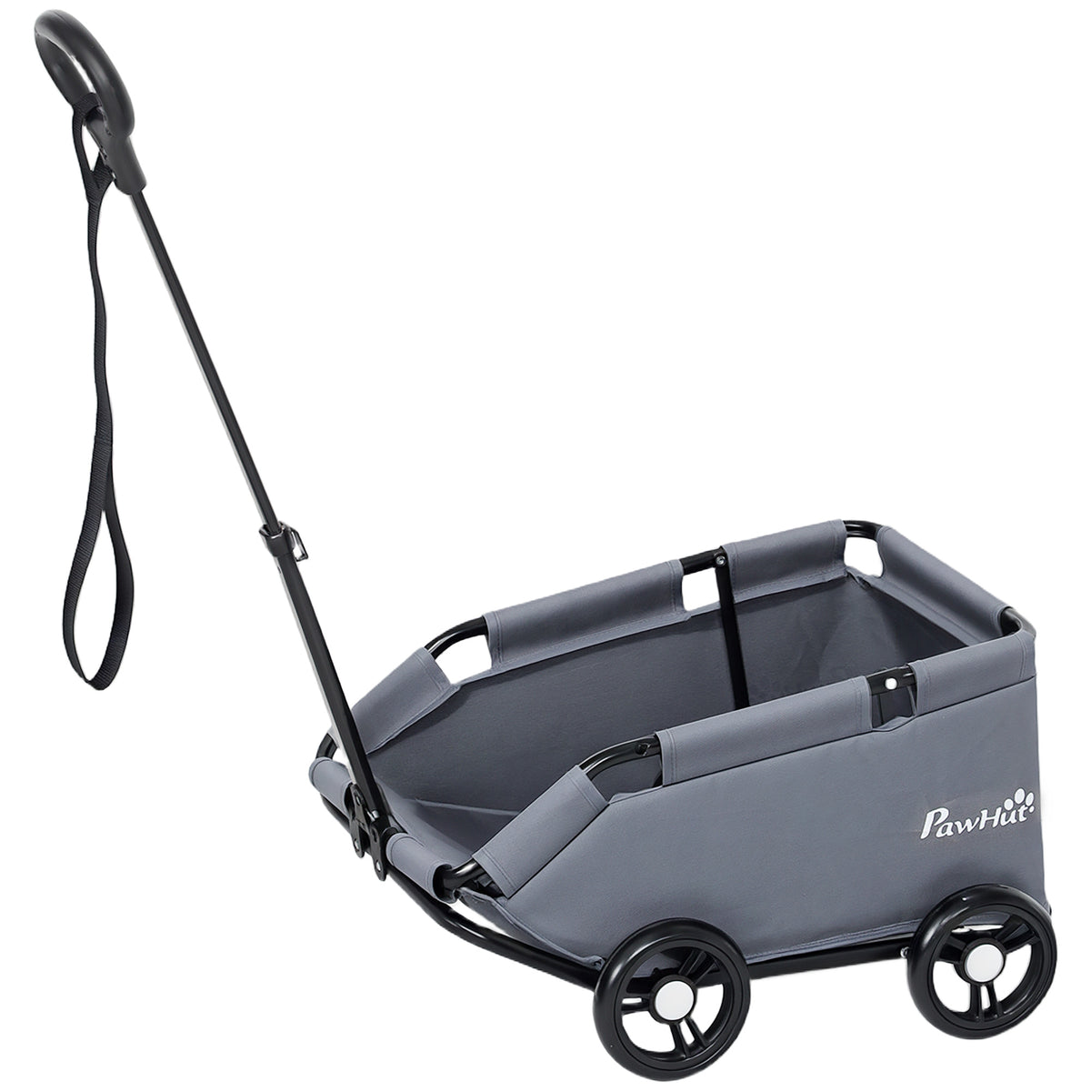 4 Wheels Folding Lightweight Pet Stroller with Universal Handle Rod, Storage Bag