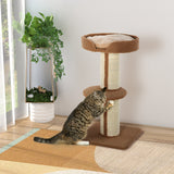 Arbre à chat tour de chat avec tapis sisal poteau à griffer lit pour chat, 18