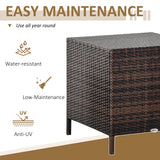 Ensemble de 3 tables gigognes en rotin de patio, Tables de bout tressées à la main pour collations d'extérieur tout temps, meubles de jardin