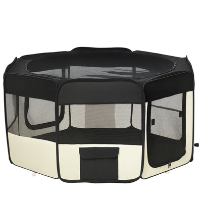 49.2-inch Soft Pet Playpen Folding Dog Pen Outdoor with Bag