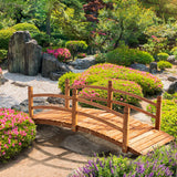 Passerelle de jardin en bois 6FT, pont arc classique avec garde-fou pour ruisseau étang passage
