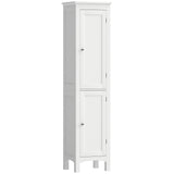 Tall Bathroom Cabinet, Freestanding Storage Organizer with Adjustable Shelves and Cupboards