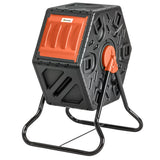 Composteur rotatif bac à compost 24 aérations jambes acier 17 gallons
