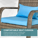 Chaise Adirondack patio osier, dossier courbé haut et accoudoirs confortables pour terrasse jardin