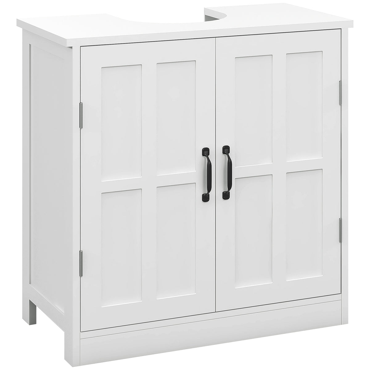 Pedestal Under Sink Cabinet, Bathroom Vanity Cabinet Storage with Double Doors and Adjustable Shelf