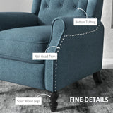Fauteuil inclinable à dossier haut avec repose-pieds, fauteuil inclinable capitonné avec accoudoirs roulés pour le salon