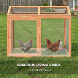 Wooden Chicken Run, Combinable Hen House Rabbit Hutch for Backyard