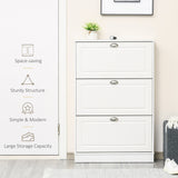 Shoe Cabinet with 3 Flip Drawers, Narrow Shoe Storage Cabinet, Holds 12 Pairs for Entryway