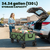 130L Folding Garden Cart with Wheels
