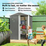 4.5 x 3ft Outdoor Storage Shed, Waterproof Metal Garden Shed with Lockable Door for Backyard