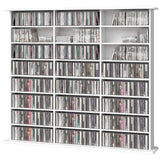 Media Storage Cabinet, 8-Tier DVD Shelf with 18 Adjustable Shelves, Holds 1032 CDs, 594 DVDs or Blu-rays