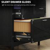 Lateral Filing Cabinet, Farmhouse File Cabinet with 4 Drawers, Fit Letter/A4/Legal Hanging Files