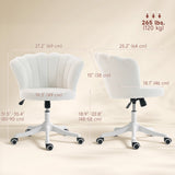 Office Chair, Armless Swivel Desk Chair with Adjustable Height, Tilt Function for Office