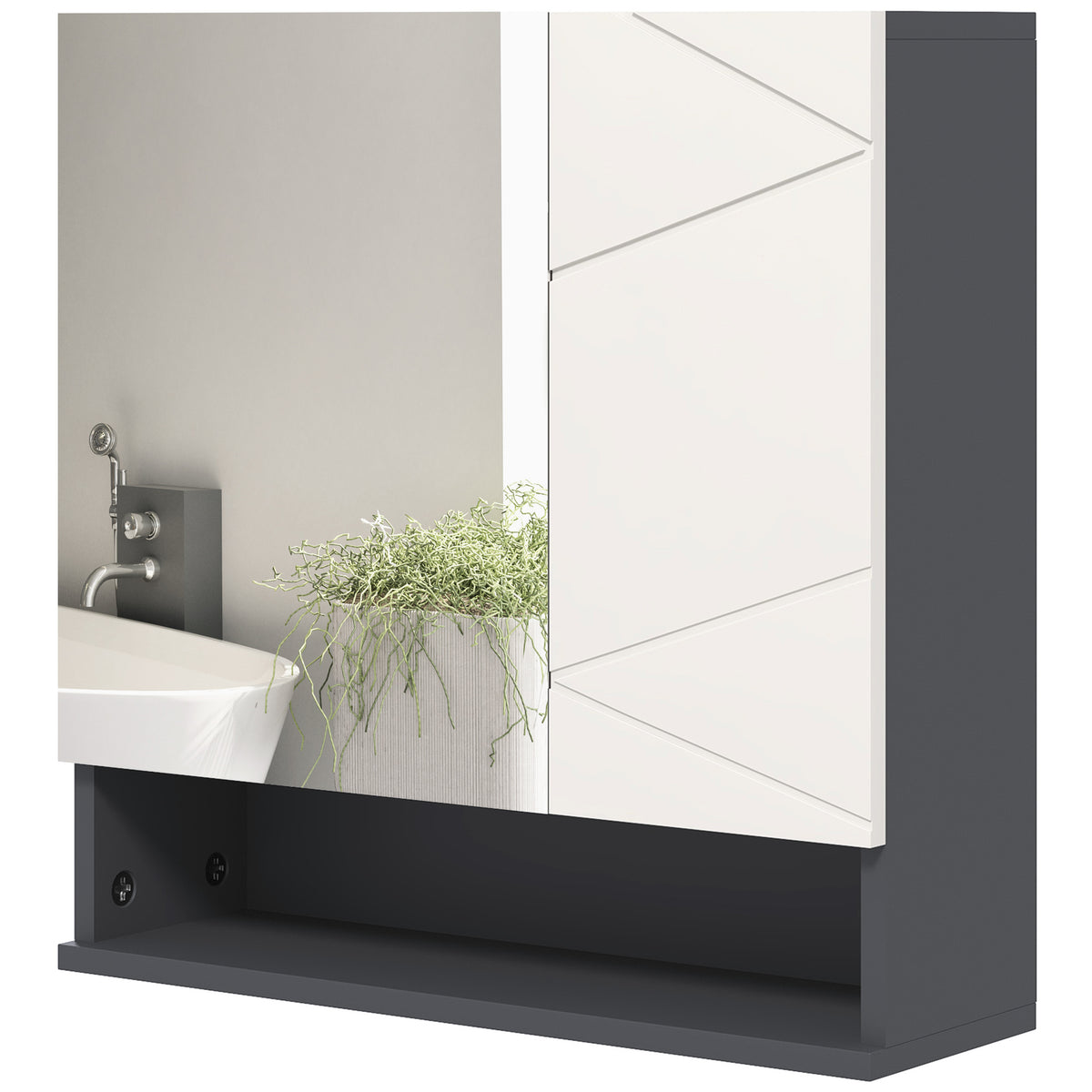 Medicine Cabinet, Adjustable Shelf and Soft Close Mechanism