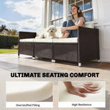 Patio Furniture Cushions Water-Repellent Outdoor Loveseat Cushion Removable Covers 23.6