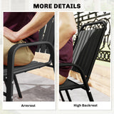 Stackable Outdoor Dining Chairs Set of 2