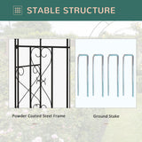 Arche de jardin en métal 7,6FT avec portail