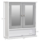 Armoire à pharmacie, étagère ouverte et étagère ajustable