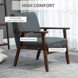 Fauteuils d'appoint modernes avec siège rembourré, fauteuil en tissu aspect lin pour chambre à coucher