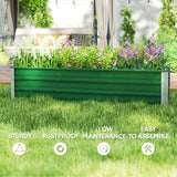 6' x 1.5' x 1.3' Galvanized Raised Garden Bed, Elevated Large Metal Planter Box w/ Install Gloves