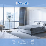 Floor Standing Fan with Remote Control, Stand Up Cooling Fan, Tall Pedestal Electric Fan for Home Bedroom